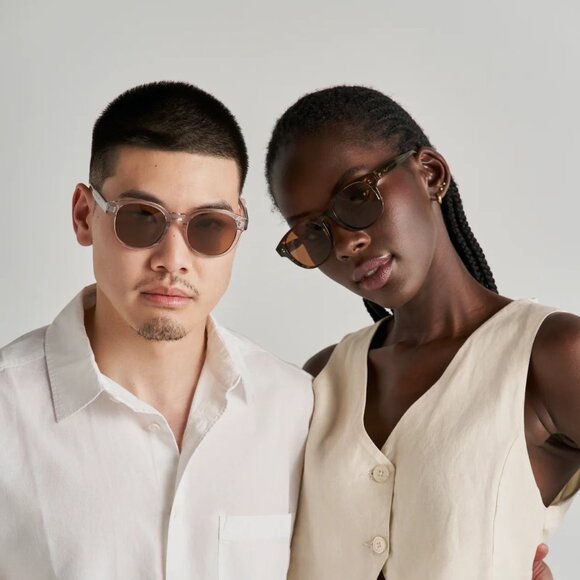 KayTran Reese Sunglasses in Amber Honey